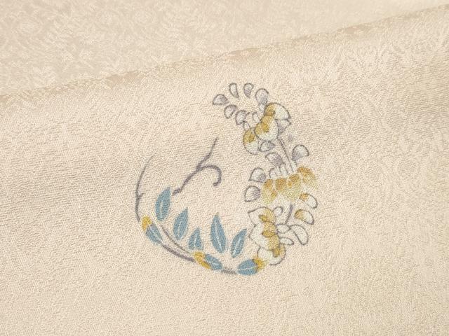 平和屋着物●小紋　反物　着尺　花丸文　丹後ちりめん　逸品　未使用　DABD8552zzz
