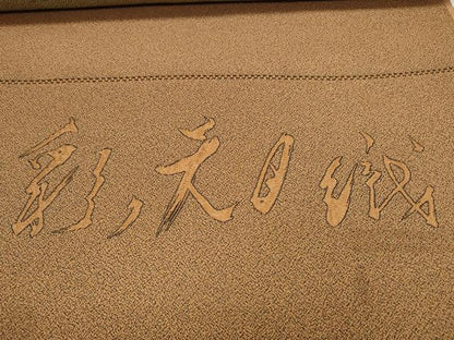 平和屋着物●お召　反物　着尺　彩天目織　成り物　逸品　未使用　DABD8556zzz