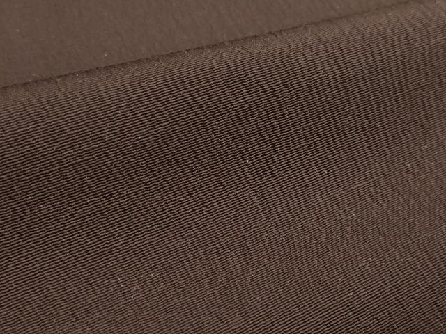 平和屋着物●色無地　反物　着尺　八掛付き　黒鳶色　逸品　未使用　DABD8561zzz