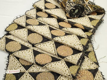 平和屋着物●六通柄袋帯　帯反物　夢咲く　金糸　上代29万　逸品　未使用　DABD8576zzz