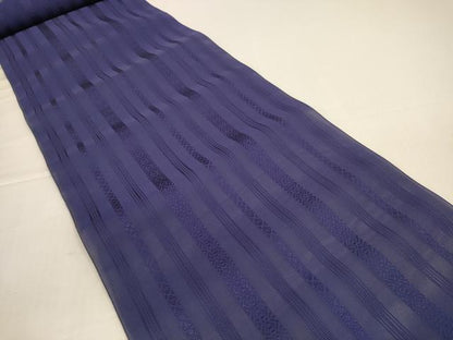 平和屋着物＊夏物　本場筑前博多織　名古屋帯　帯反物　紗献上　紺藍色　証紙付き　逸品　未使用　DABD8580zzz