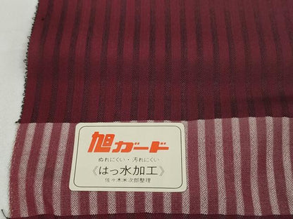 平和屋着物▽西陣　羽織・コート　雨コート　反物　羽尺　スリーシーズン　春夏秋　塵除け　縞紋紗　はっ水　逸品　未使用　DABD8590zzz