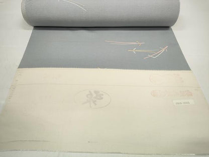 平和屋着物＊夏物　小紋　反物　着尺　駒絽　五泉　松ぼっくり　松葉文　逸品　未使用　DABD8591zzz