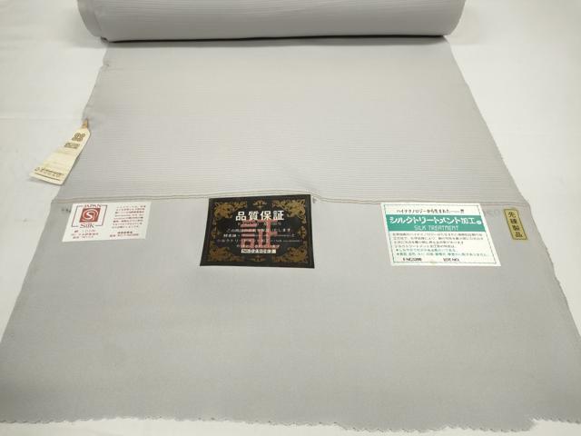 平和屋着物＊夏物　色無地　反物　着尺　絽　煤色　逸品　未使用　DABD8599zzz