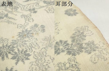 平和屋着物＊夏物　小千谷ちぢみ　反物　着尺　手織　籬花文　麻　逸品　未使用　DABD8604zzz