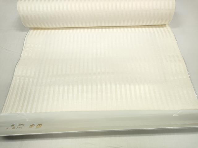 平和屋着物＊夏物　長襦袢　反物　着尺　縞紋紗　絹麻　逸品　未使用　DABD8607zzz