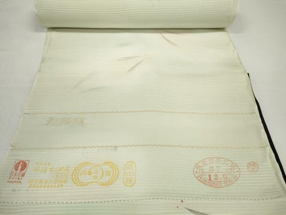 平和屋着物●長襦袢　反物　着尺　手描き　雪兎　丹後ちりめん　天翔絹　逸品　未使用　DABD8608zzz