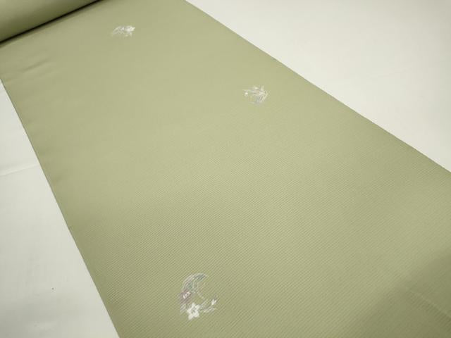 平和屋着物＊夏物　小紋　反物　着尺　駒絽　五泉　古都残影　桔梗丸文　逸品　未使用　DABD8618zzz