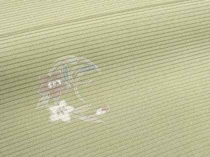 平和屋着物＊夏物　小紋　反物　着尺　駒絽　五泉　古都残影　桔梗丸文　逸品　未使用　DABD8618zzz
