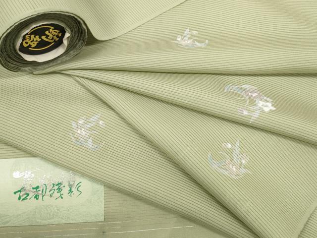 平和屋着物＊夏物　小紋　反物　着尺　駒絽　五泉　古都残影　桔梗丸文　逸品　未使用　DABD8618zzz