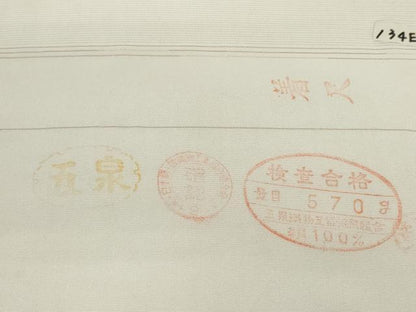 平和屋着物＊夏物　小紋　反物　着尺　駒絽　五泉　東京染小紋　萩間道　逸品　未使用　DABD8619zzz