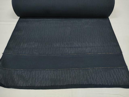 平和屋着物＊夏物　色無地　反物　着尺　縞紋紗　紺色　逸品　未使用　DABD8624zzz