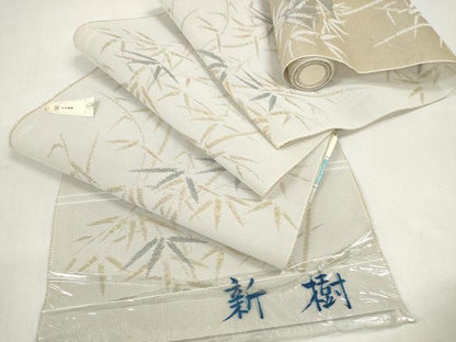 平和屋着物＊夏物　名古屋帯　帯反物　笹竹文　未使用　DABD8635zzz