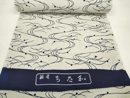 平和屋着物＊夏物　銀座ちた和　浴衣　反物　着尺　注染　露芝文　綿　逸品　未使用　DABD8642zzz