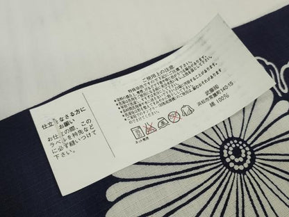 平和屋着物＊夏物　綿紅梅　浴衣　反物　着尺　菊　綿　逸品　未使用　DABD8645zzz