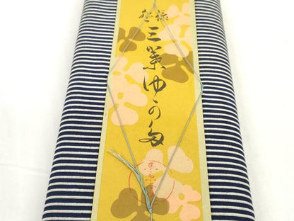 平和屋着物＊夏物　浴衣　反物　着尺　東京本染　縞　綿　逸品　未使用　DABD8659zzz