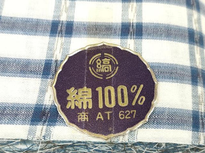 平和屋着物＊夏物　浴衣　反物　着尺　格子　綿　未使用　DABD8685zzz