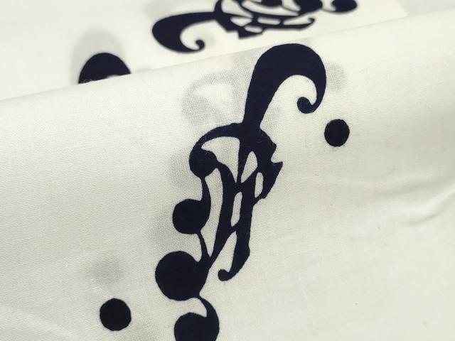 平和屋着物＊夏物　竺仙鑑製　浴衣　反物　着尺　抽象文様　証紙付き　綿　逸品　未使用　DABD8691zzz