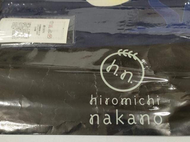 平和屋着物＊夏物 ファッションブランド hiromichi nakano ヒロミチナカノ 浴衣 反物 着尺 月に鳥 証紙付き 綿 逸品　未使用　DABD8692zzz