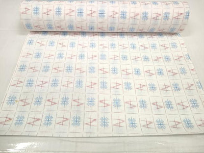 平和屋着物＊夏物　夏上布　小紋　反物　着尺　絣文様　未使用　DABD8693zzz