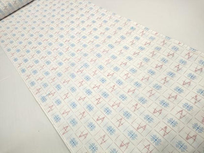 平和屋着物＊夏物　夏上布　小紋　反物　着尺　絣文様　未使用　DABD8693zzz