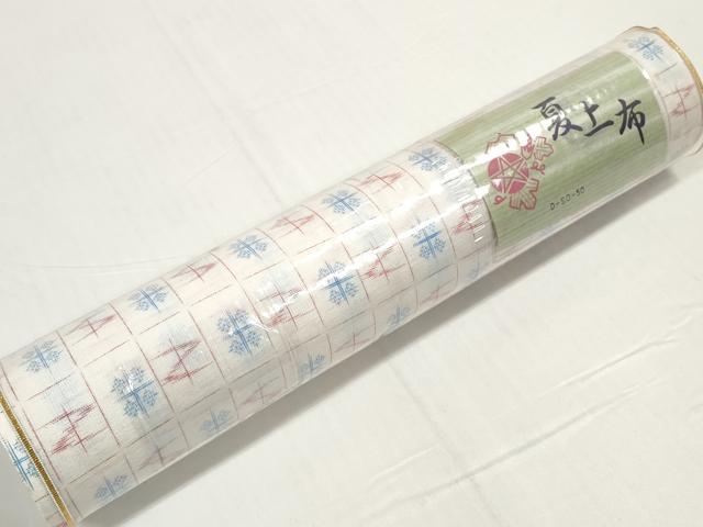 平和屋着物＊夏物　夏上布　小紋　反物　着尺　絣文様　未使用　DABD8693zzz