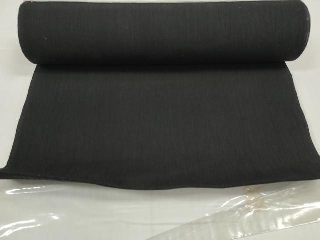 平和屋着物＊夏物　小紋　反物　着尺　ちぢみ織　暗黒色　未使用　DABD8694zzz