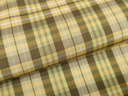 平和屋着物▽西陣 千切屋 羽織・コート 雨コート 反物 羽尺 スリーシーズン 春夏秋 塵除け 功趣織 格子 防水 逸品 未使用 DABD8708zzz