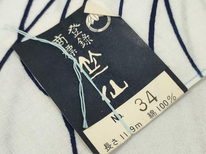 平和屋着物＊夏物　竺仙鑑製　浴衣　反物　着尺　草花文　証紙付き　綿　逸品　未使用　DABD8747zzz