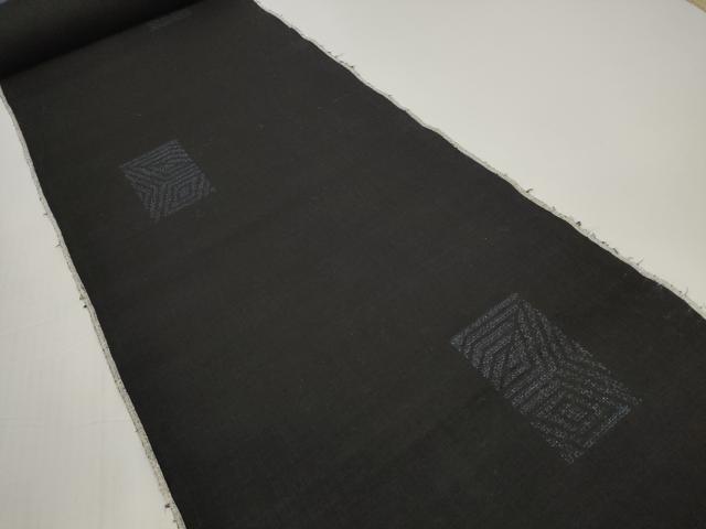 平和屋着物●本場結城紬　重要無形文化財　反物　着尺　100亀甲　飛び亀甲　色紙菱文　上代55万　逸品　未使用　DABD8751zzz