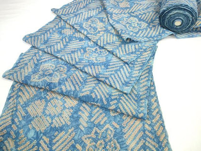 平和屋着物＊夏物　有松鳴海絞り　浴衣　反物　着尺　花散らし　綿　逸品　未使用　DABD8786zzz