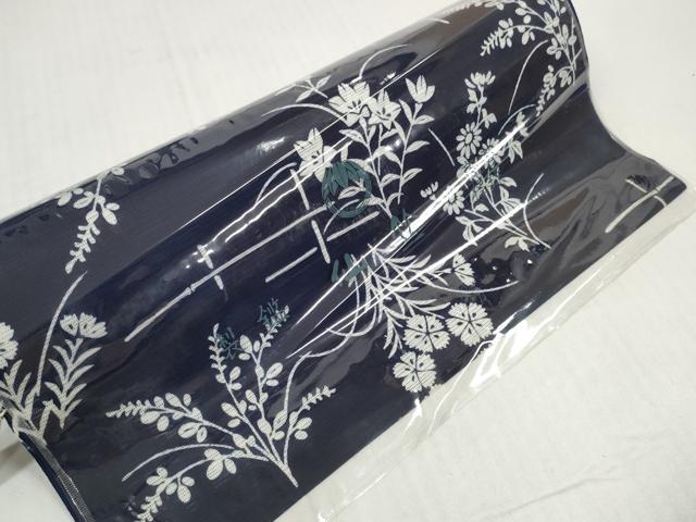平和屋着物＊夏物　竺仙鑑製　浴衣　反物　着尺　綿絽　夏の草花　そごう百貨店扱い　証紙付き　綿　逸品　未使用　DABD8829zzz
