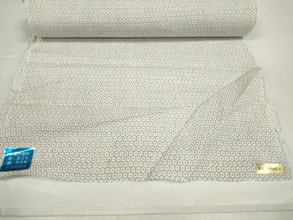 平和屋着物＊夏物　男性　近江上布　小紋・浴衣兼用　反物　着尺　亀甲柄　綿麻　逸品　未使用　DABD8846zzz