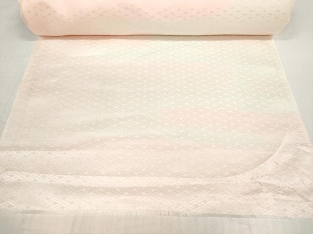 平和屋着物▼長襦袢　解き反物　着尺　霞文　籠目地紋　暈し染め　逸品　DABD8851zzz