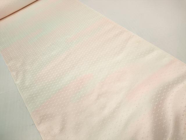 平和屋着物▼長襦袢　解き反物　着尺　霞文　籠目地紋　暈し染め　逸品　DABD8851zzz