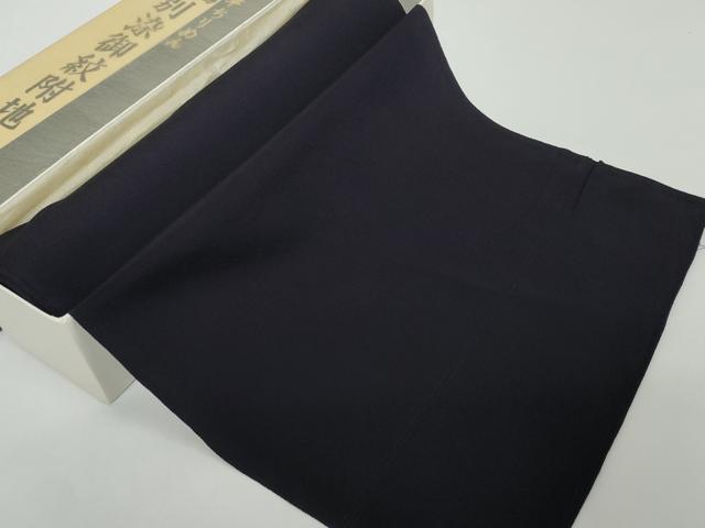 平和屋着物▼色無地　反物　着尺　紫黒色　箱付き　逸品　未使用　DABD8869zzz