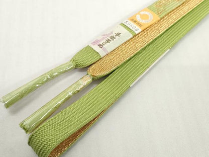 平和屋着物●和装小物　帯締め・帯揚げセット　流水文　高麗組　金糸　逸品　未使用　DABD8882zzz