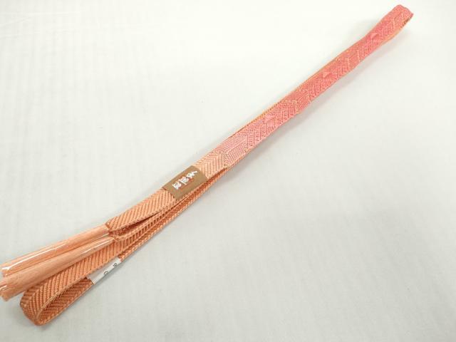 平和屋着物●和装小物　帯締め・帯揚げセット　草花文　笹浪組　金糸　逸品　未使用　DABD8883zzz