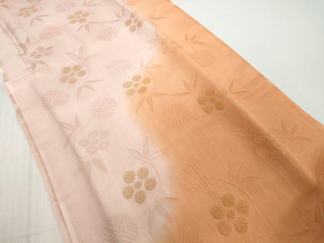 平和屋着物●和装小物　帯締め・帯揚げセット　草花文　笹浪組　金糸　逸品　未使用　DABD8883zzz