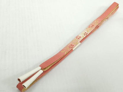 平和屋着物●和装小物　帯締め・帯揚げセット　霞花地紋　松葉　金彩　高麗組　金糸　逸品　未使用　DABD8884zzz