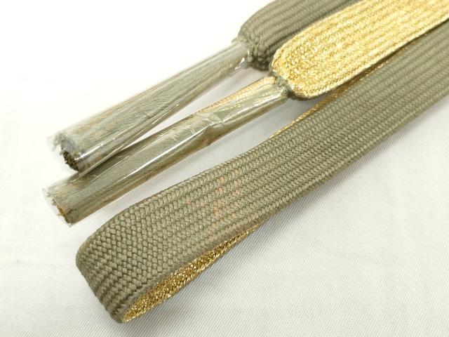 平和屋着物●和装小物　帯締め・帯揚げセット　唐草地紋　丹後ちりめん　高麗組　金糸　逸品　未使用　DABD8885zzz