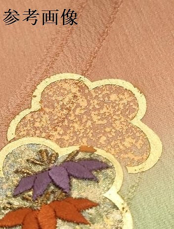 平和屋着物●和装小物　帯締め・帯揚げセット　刺繍　花散らし　金彩　高麗組　金糸　逸品　未使用　DABD8887zzz
