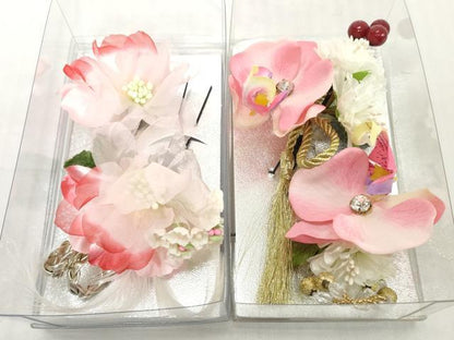 平和屋着物▼和装小物　髪飾りまとめて10点　花　ラインストーン　パール　Uピン　逸品　未使用　DABD8899zzz