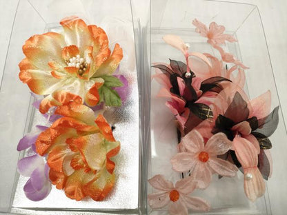 平和屋着物▼和装小物　髪飾りまとめて10点　花　ラインストーン　パール　Uピン　逸品　未使用　DABD8903zzz