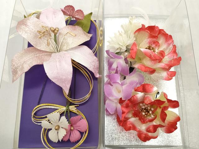 平和屋着物▼和装小物　髪飾りまとめて10点　花　ラインストーン　パール　Uピン　水引　逸品　未使用　DABD8904zzz