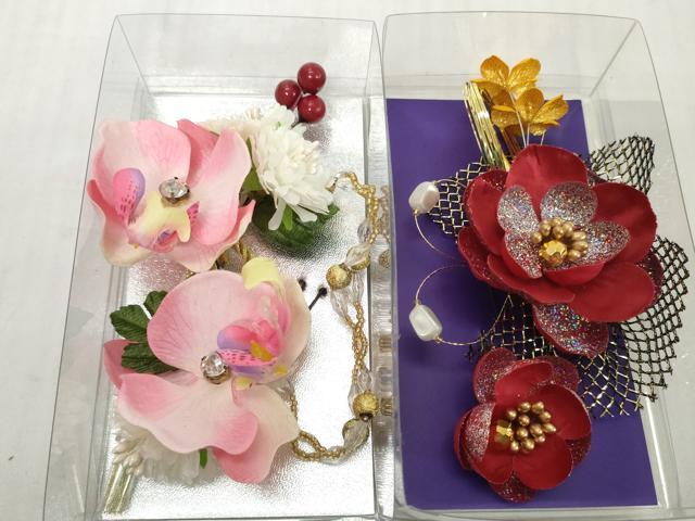 平和屋着物▼和装小物　髪飾りまとめて10点　花　ラインストーン　パール　Uピン　水引　逸品　未使用　DABD8904zzz