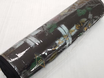 平和屋着物●久留米絣　反物　着尺　十字花絣　小川内弘作　証紙付き　綿　逸品　未使用　DABD8907zzz