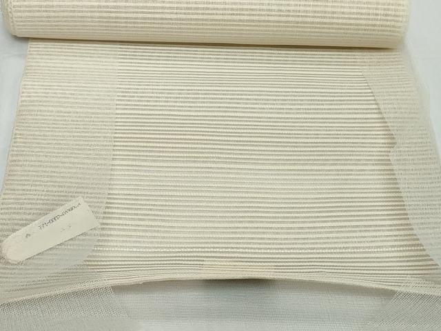 平和屋着物＊夏物　絽綴れ　名古屋帯　帯反物　横段幾何学文様　金銀糸　逸品　未使用　DABD8909zzz