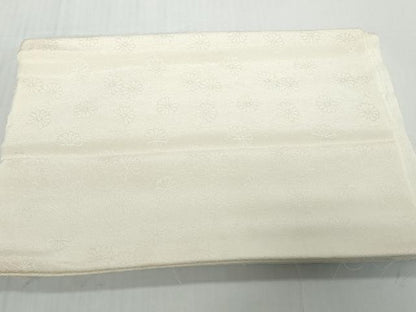 平和屋着物▼羽織・コート　白生地　反物　羽尺　花地紋　生成り色　逸品　未使用　DABD8912zzz