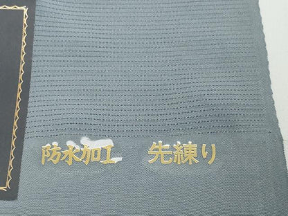 平和屋着物＊夏物　色無地　反物　着尺　絽　泥染　鉛色　逸品　未使用　DABD8932zzz